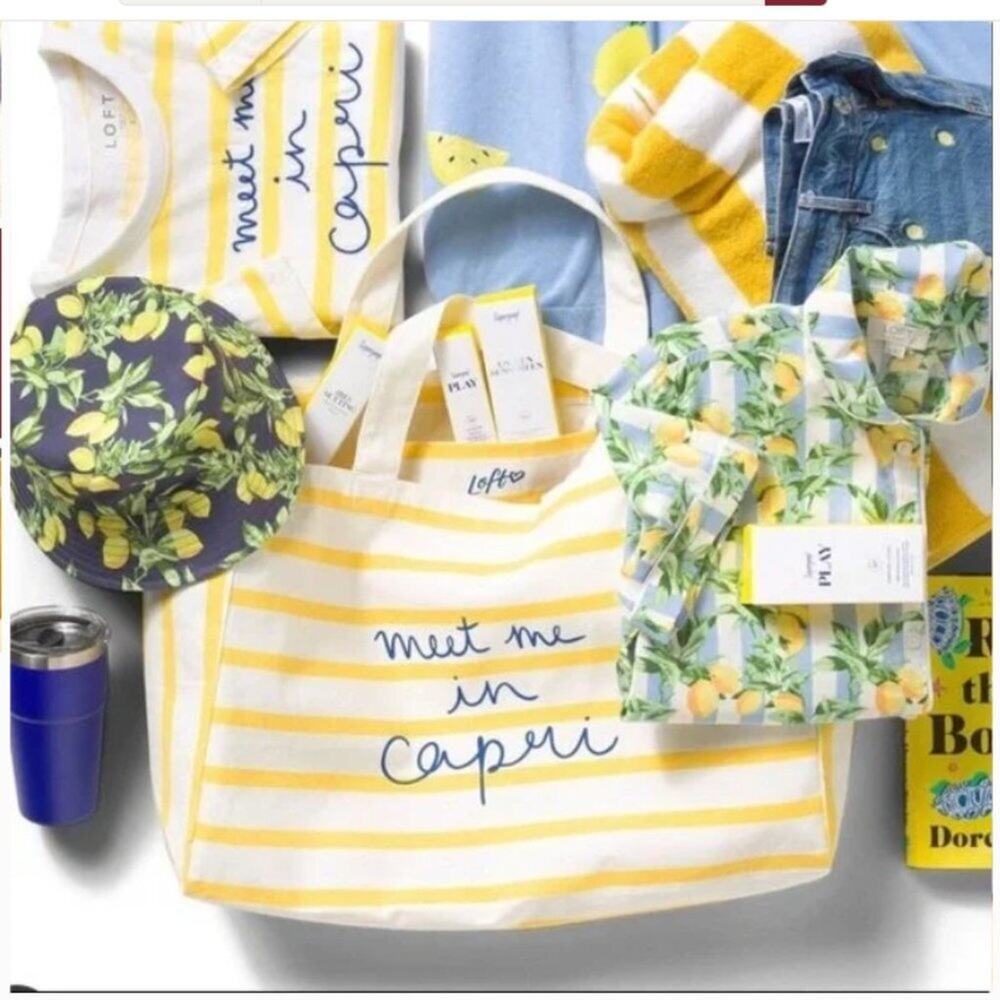 LOFT "meet me in Capri" tote bag